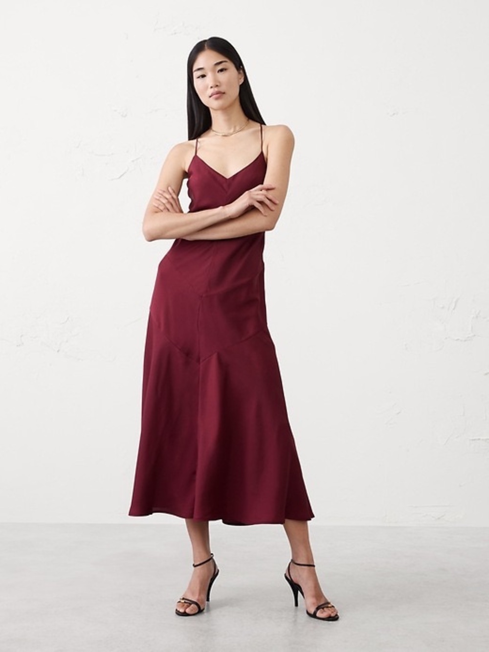 NWT Banana Republic Strappy V-panel Midi Dress